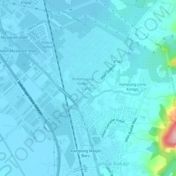 Mapa topográfico Valdor, altitud, relieve