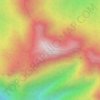 Mapa topográfico Gunung Irau, altitud, relieve