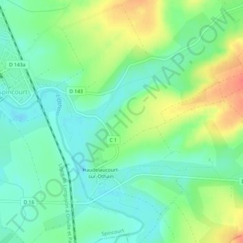 Mapa topográfico La croix, altitud, relieve