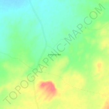 Mapa topográfico Indon Ka Bas, altitud, relieve