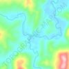 Mapa topográfico Long Pasia, altitud, relieve