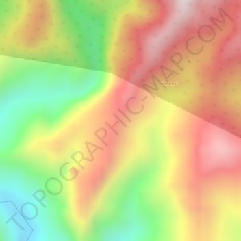 Mapa topográfico Parque Arqueologico La Gaita, altitud, relieve