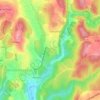 Mapa topográfico Cerrada das Pias, altitud, relieve