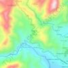 Mapa topográfico Cudog, altitud, relieve