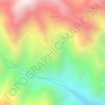 Mapa topográfico El Guamo, altitud, relieve