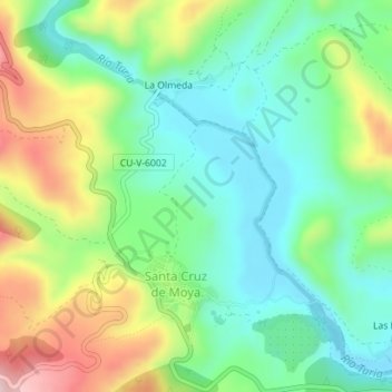 Mapa topográfico Mirador, altitud, relieve