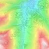 Mapa topográfico Les Verneys, altitud, relieve