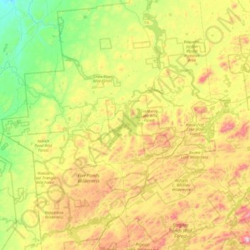 Mapa topográfico Kimball Island, altitud, relieve