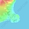 Mapa topográfico Cap d'Espoir, altitud, relieve