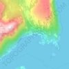 Mapa topográfico Bruvik, altitud, relieve