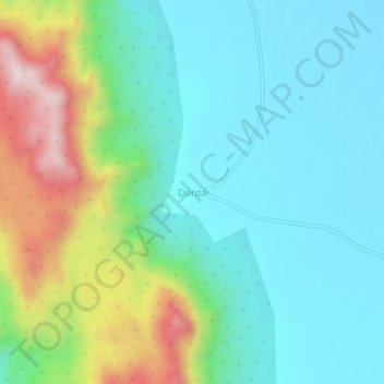 Mapa topográfico Dorda, altitud, relieve