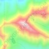 Mapa topográfico Crazy Peak, altitud, relieve