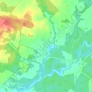 Mapa topográfico Bennin, altitud, relieve