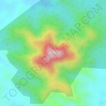 Mapa topográfico Bukit Damar, altitud, relieve