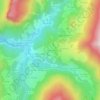 Mapa topográfico Les Bandets, altitud, relieve