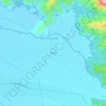 Mapa topográfico Paite, altitud, relieve