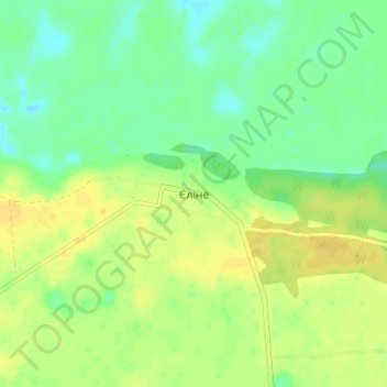 Mapa topográfico Елино, altitud, relieve
