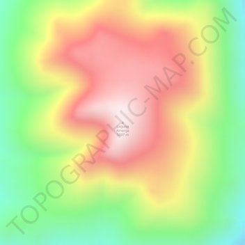 Mapa topográfico Laguna Amarga, altitud, relieve