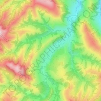 Mapa topográfico Плита, altitud, relieve