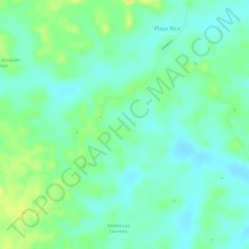 Mapa topográfico Santa Elena, altitud, relieve