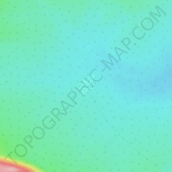 Mapa topográfico Palutla, altitud, relieve