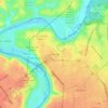 Mapa topográfico Las Frutas, altitud, relieve