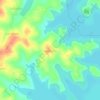 Mapa topográfico Ganjigere, altitud, relieve