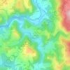 Mapa topográfico La Jubertie, altitud, relieve