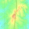 Mapa topográfico Bison, altitud, relieve