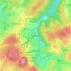 Mapa topográfico Oberehe, altitud, relieve