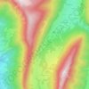 Mapa topográfico La Fressette, altitud, relieve