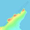 Mapa topográfico Binn Meanach, altitud, relieve