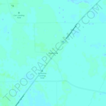 Mapa topográfico Perthshire, altitud, relieve