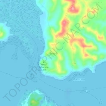 Mapa topográfico Passé, altitud, relieve