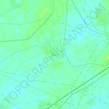 Mapa topográfico AGAS, altitud, relieve