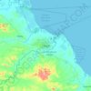 Mapa topográfico Chitré, altitud, relieve