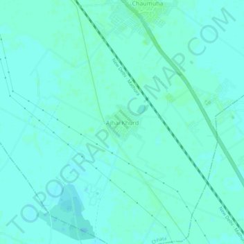 Mapa topográfico Ajhai Khurd, altitud, relieve