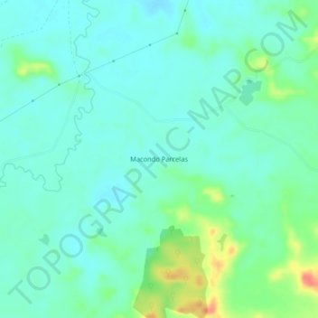 Mapa topográfico Macondo Parcelas, altitud, relieve