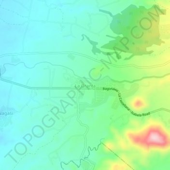 Mapa topográfico La Granja, altitud, relieve