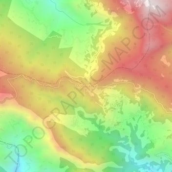 Mapa topográfico Mohankhal, altitud, relieve