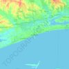 Mapa topográfico Gulfport, altitud, relieve