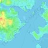 Mapa topográfico Le Kernevel, altitud, relieve