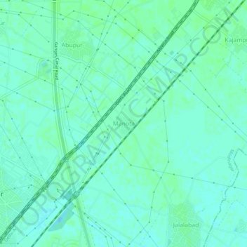 Mapa topográfico Manota, altitud, relieve