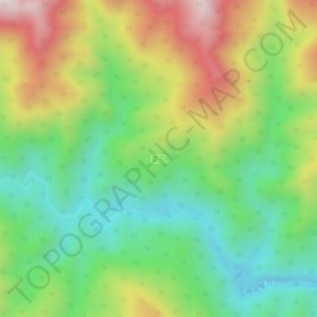 Mapa topográfico Mengio, altitud, relieve