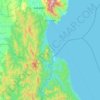 Mapa topográfico Dingalan, altitud, relieve