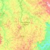 Mapa topográfico Conselheiro Lafaiete, altitud, relieve