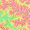 Mapa topográfico Brahmaur, altitud, relieve