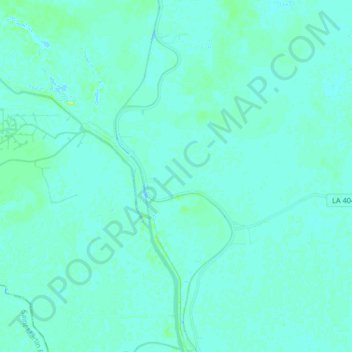 Mapa topográfico Lower Grand River, altitud, relieve