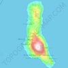 Mapa topográfico Gran Comora, altitud, relieve