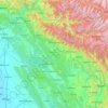 Mapa topográfico Kangra, altitud, relieve